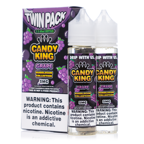 Candy King Grape Bubblegum Twin Pack Ejuice